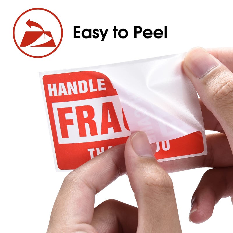 Pacific Mailer 1 Roll 3"x5" Fragile Stickers Handle with Care Warning Packing Shipping Label with Self Adhesive [500 Labels Per Roll] - Image 4